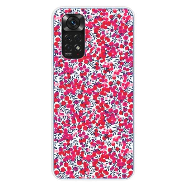 Tryckt silikonfodral kompatibelt Xiaomi Redmi Note 11 4G Liberty Wiltshire Red