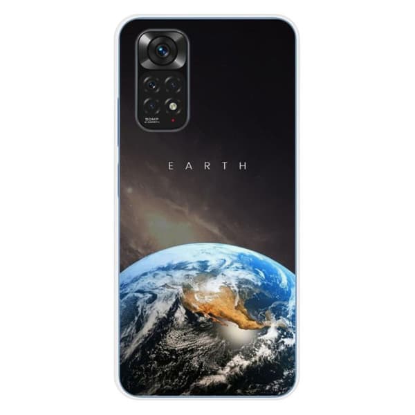 Tryckt silikonfodral som är kompatibelt med Xiaomi Redmi Note 11 4G Earth