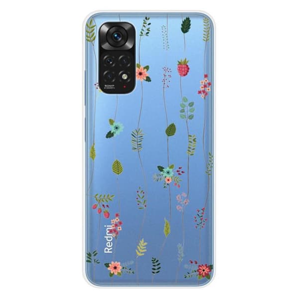 Tryckt silikonfodral som är kompatibelt med Xiaomi Redmi Note 11 4G Rose of flowers