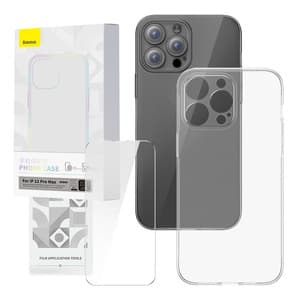 Gennemsigtigt etui og sæt af hærdet glas Baseus Corning til iPhone 12 Pro Max