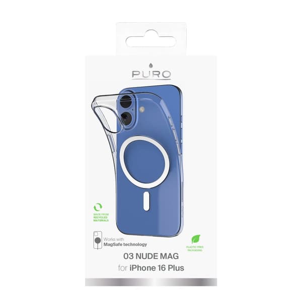 iPhone 16 Plus 0.3 MAG TPU back cover, transparent