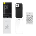Miniatyrbillede 1 af 10: Magnetisk etui Baseus Synthetic Fiber Series til iPhone 14 Pro (sort)+ hærdet glas + rensesæt