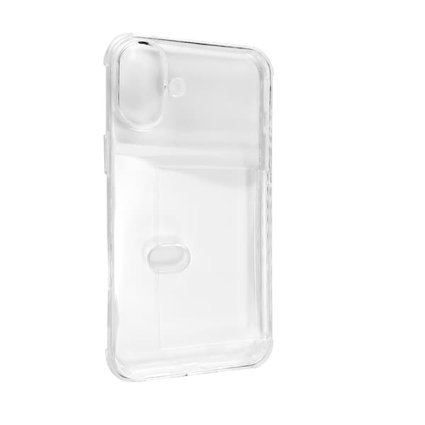 INF Mobilfodral med kortshållare för iPhone 16 - Transparent