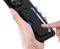 Miniatyrbillede 4 af 5: iPhone 12 Shell - kortholder i mikrofiber-silikone i sort