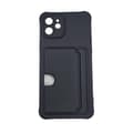 Miniatyrbillede 1 af 5: iPhone 12 Shell - kortholder i mikrofiber-silikone i sort