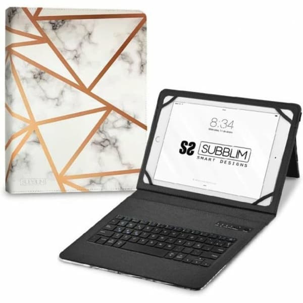 Tabletin ja näppäimistön kuori Subblim SUBKT5-BTTW10 Valkoinen macOS