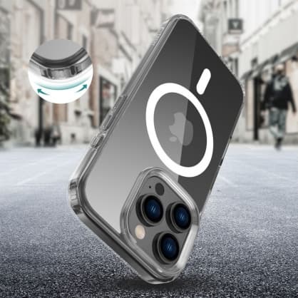FlexAir Hybrid Magsafe -kotelo iPhone 16 Pro Max" kirkas, Tech-Protect