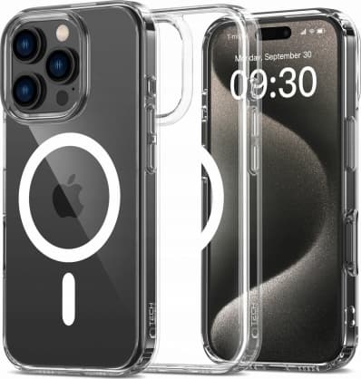 FlexAir Hybrid Magsafe -kotelo iPhone 16 Pro Max" kirkas, Tech-Protect