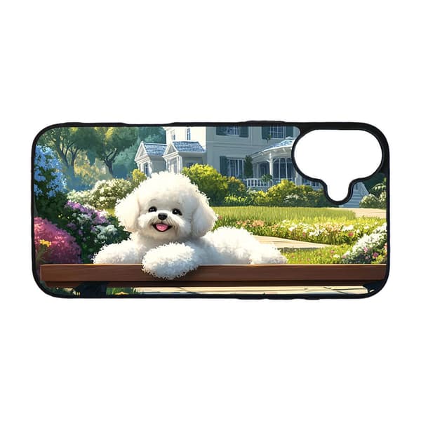 Børne Sød Tegneserie Bichon Frise Hund iPhone 16 Plus Mobiltelefon Dække