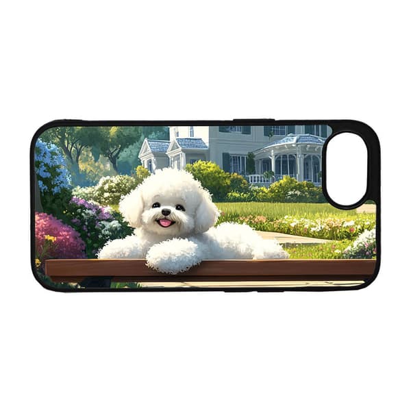 Børne Sød Tegneserie Bichon Frise Hund iPhone SE 5G Mobiltelefon Dække