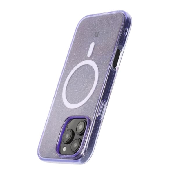 iPhone 16 Pro Max Rvelon Mobilskal TPU med MagSafe - Glitter Lila