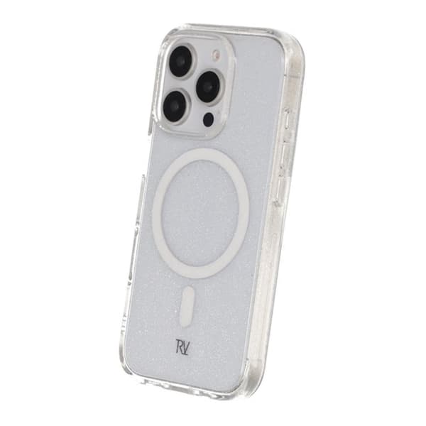 iPhone 16 Pro Rvelon Mobilskal TPU med MagSafe - Glitter Vit
