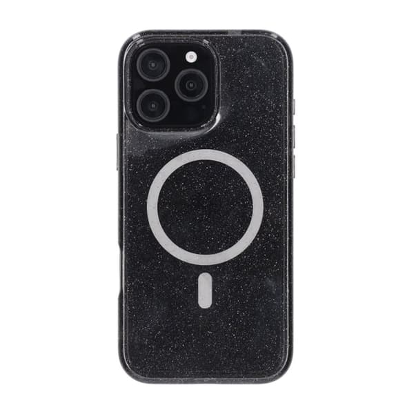 iPhone 16 Pro Max Rvelon Mobilskal TPU med MagSafe - Glitter Svart
