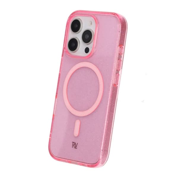 iPhone 16 Pro Rvelon Mobilskal TPU med MagSafe - Glitter Rosa
