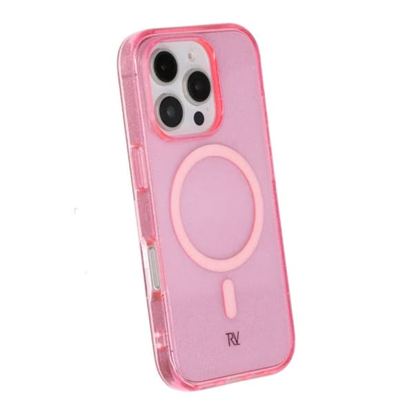 iPhone 16 Pro Rvelon Mobilskal TPU med MagSafe - Glitter Rosa