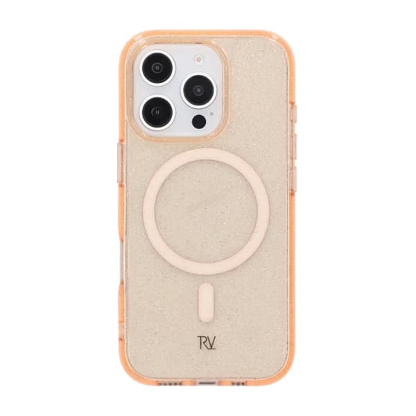 iPhone 16 Pro Rvelon Mobilskal TPU med MagSafe - Glitter Guld