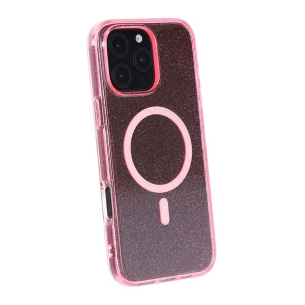 iPhone 16 Pro Max Rvelon Mobilskal TPU med MagSafe - Glitter Rosa