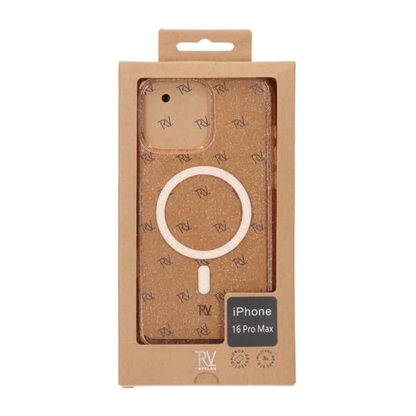 iPhone 16 Pro Max Rvelon Mobilskal TPU med MagSafe - Glitter Guld