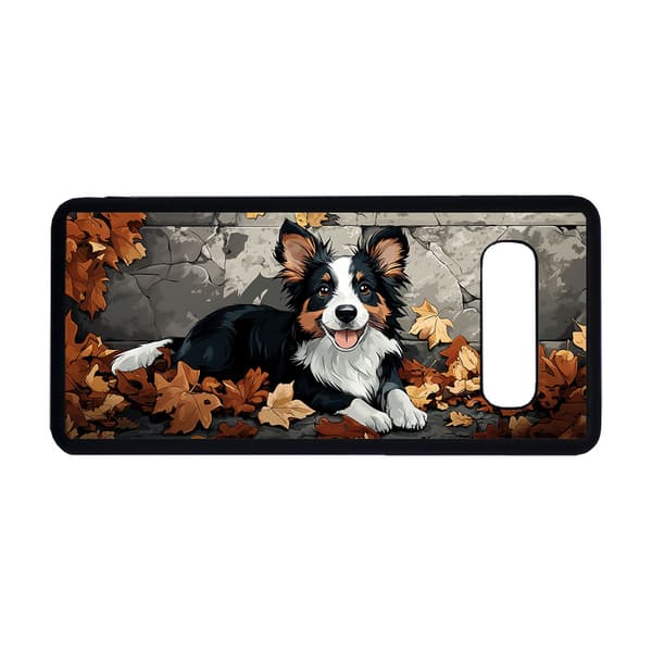 Lasten Söpö Sarjakuva Bordercollie-Koira Samsung Galaxy S10+ Matkapuhelimen Kansi