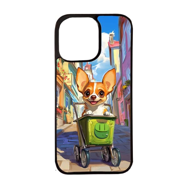 Lasten Söpö Sarjakuva Chihuahua Koira iPhone 15 Matkapuhelimen Kansi