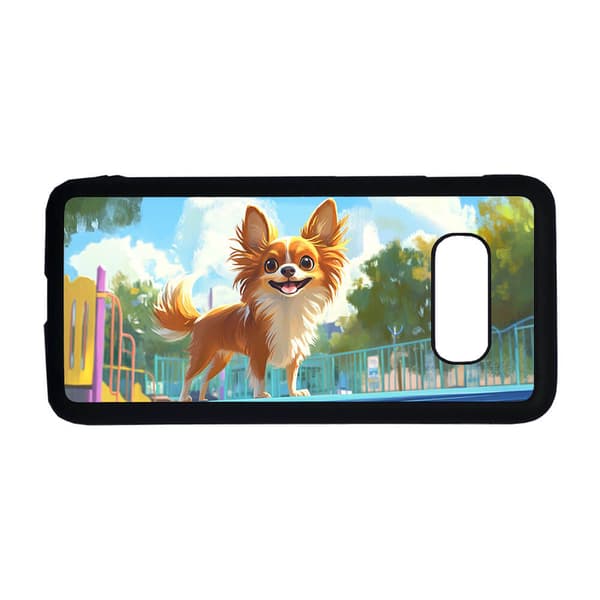 Børne Tegneserie Langhåret Chihuahua Hund Samsung Galaxy S10E Mobiltelefon Dække
