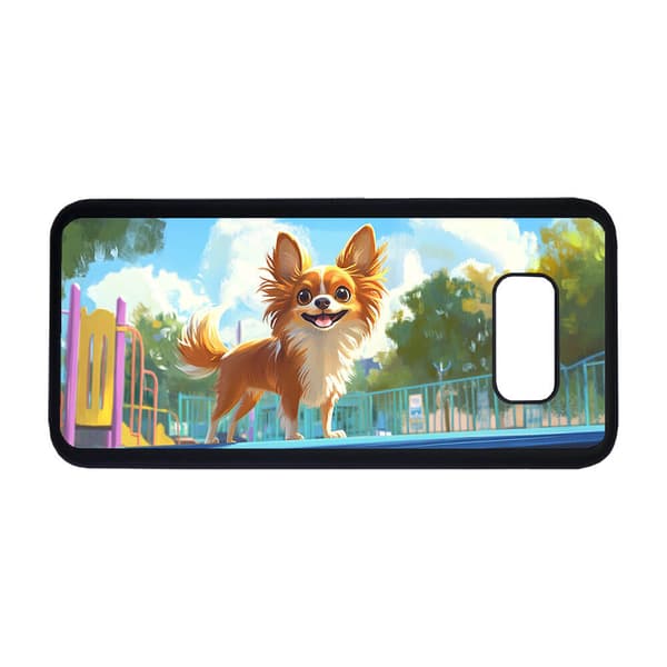 Barn Tecknad Långhårig Chihuahua Hund Samsung Galaxy S8 Mobiltelefon Skal