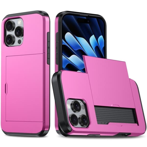 iPhone 16 Pro Skal med kortplats - Rosa