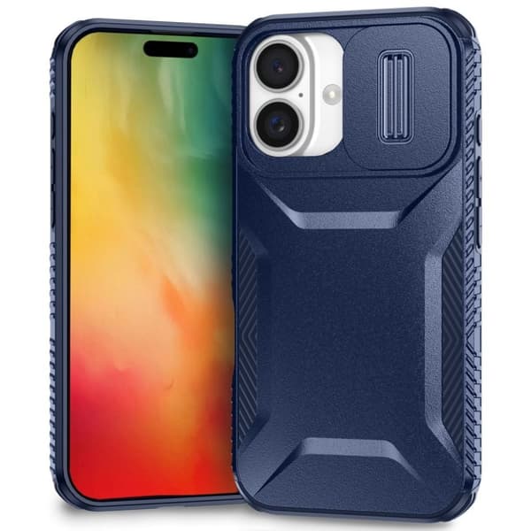 iPhone 16 Plus Camshield Skal - Blå