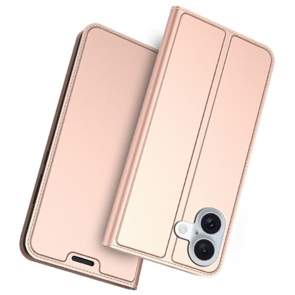iPhone 16 Plus Fodral med Kortplats och Stativ - Roséguld