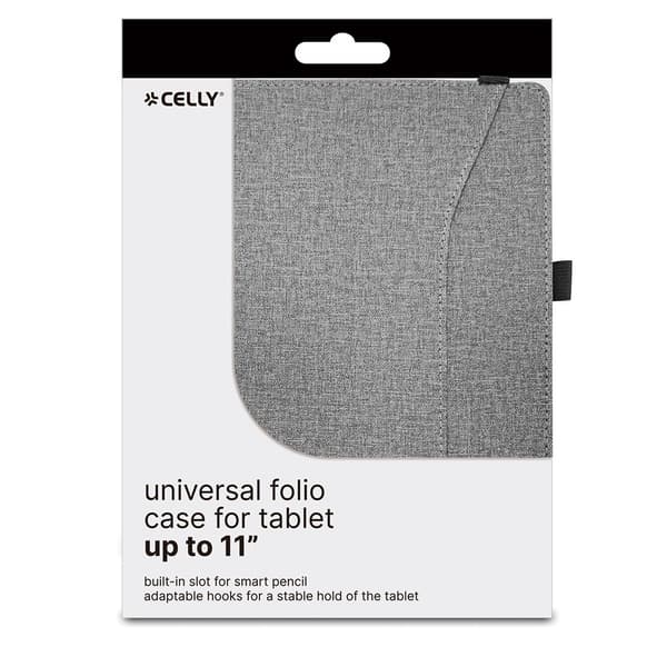 Celly Kotelo Universal Folio up to 11" Harmaa