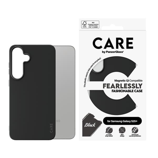 CARE by PanzerGlass Samsung Galaxy S25 Plus Kuori Fashionable MagSafe Musta