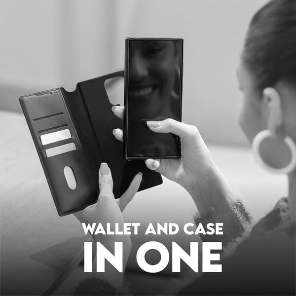 CARE by PanzerGlass Samsung Galaxy S25 Fodral Tango Two-in-One Wallet MagSafe Svart