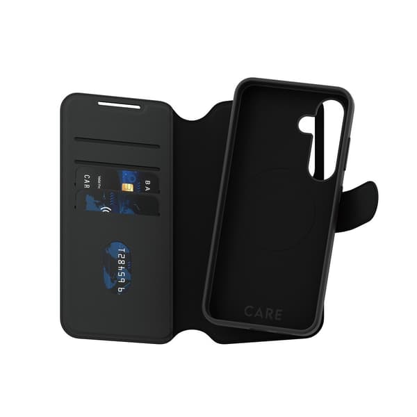 CARE by PanzerGlass Samsung Galaxy S25 Fodral Tango Two-in-One Wallet MagSafe Svart