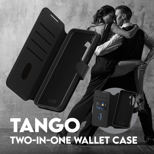 CARE by PanzerGlass Samsung Galaxy S25 Plus Kotelo Tango Two-in-One Wallet MagSafe Musta