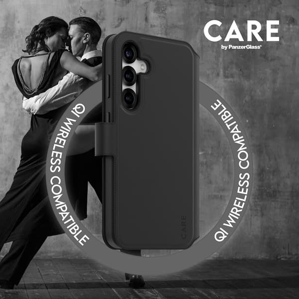 CARE by PanzerGlass Samsung Galaxy S25 Plus Kotelo Tango Two-in-One Wallet MagSafe Musta