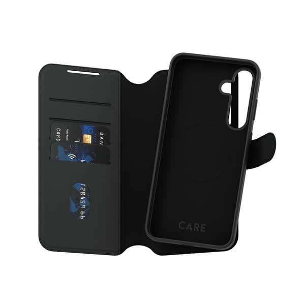 CARE by PanzerGlass Samsung Galaxy S25 Plus Kotelo Tango Two-in-One Wallet MagSafe Musta