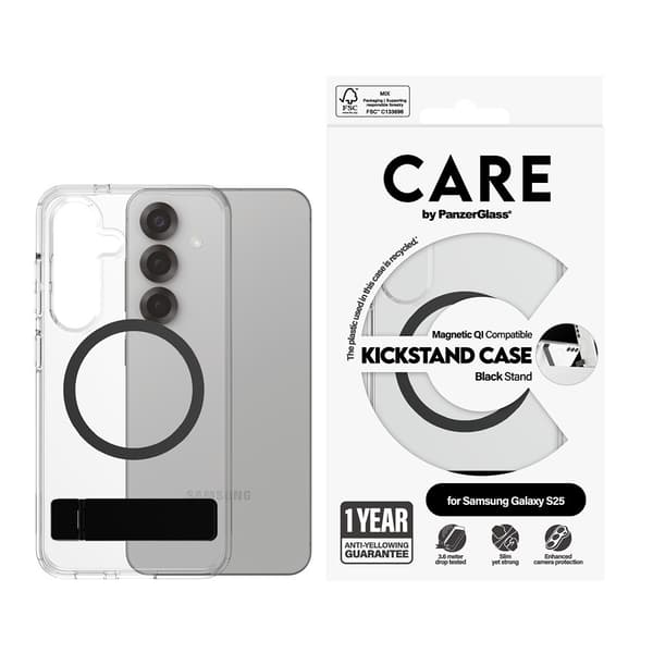 CARE by PanzerGlass Samsung Galaxy S25 Cover Kickstand MagSafe Sort