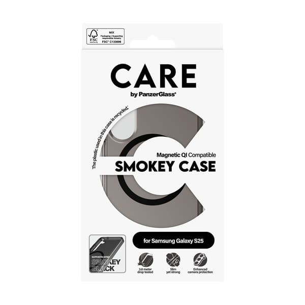 CARE by PanzerGlass Samsung Galaxy S25 Skal Smokey MagSafe Svart