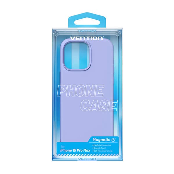Vention KUFV0-40 silikondeksel til iPhone 15 Pro Max (lilla)