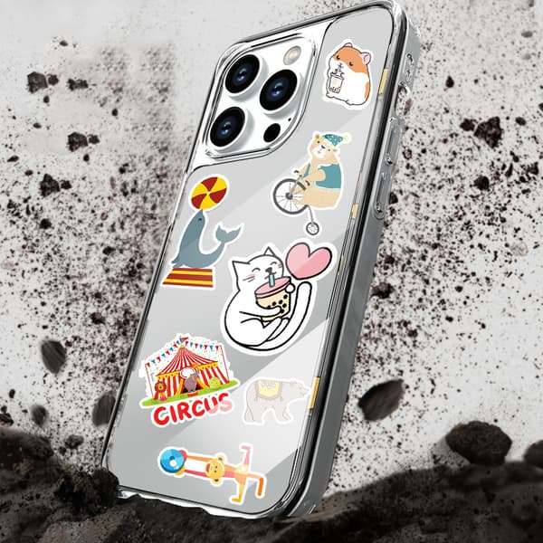 INF Gennemsigtigt Cover til iPhone - Stødsikkert Transparent TPU & PC Aftageligt Cover iPhone 16 Pro Max