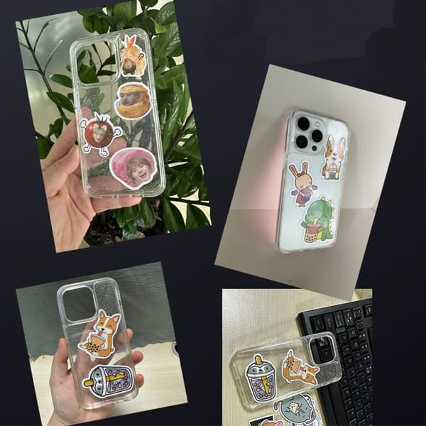 INF Gennemsigtigt Cover til iPhone - Stødsikkert Transparent TPU & PC Aftageligt Cover iPhone 16 Pro Max