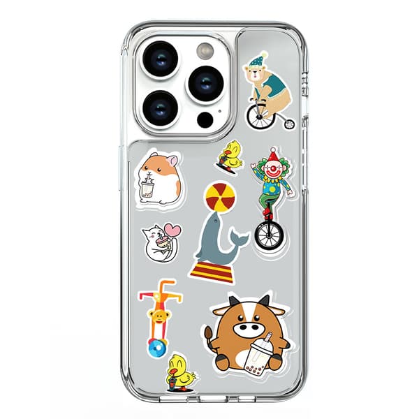 INF Gennemsigtigt Cover til iPhone - Stødsikkert Transparent TPU & PC Aftageligt Cover iPhone 16 Pro Max