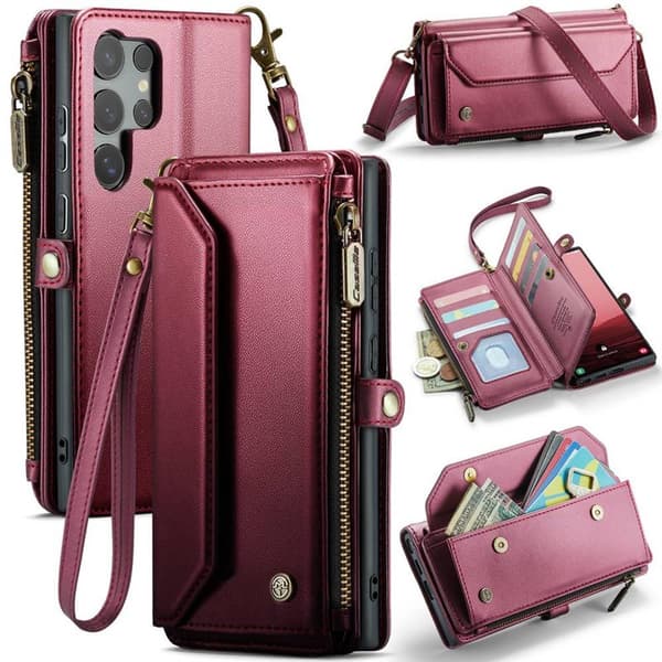 CaseMe mobilfodral C36 Samsung Galaxy S25 Ultra - Vinröd