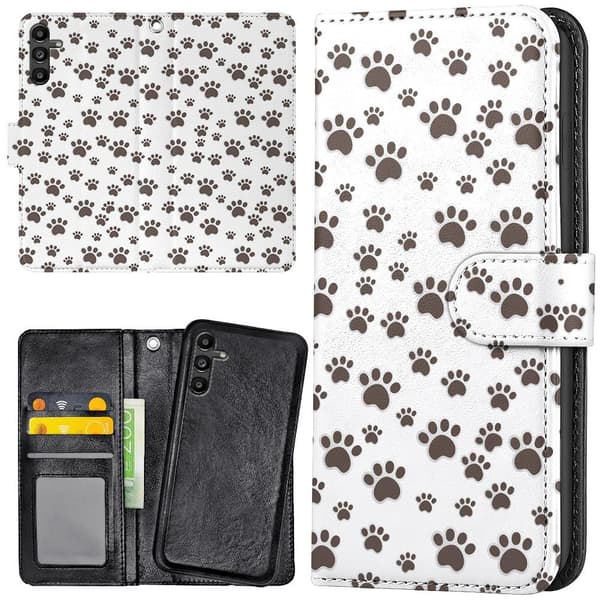 Samsung Galaxy A16 4G/5G - Plånboksfodral/Skal Paw Pattern