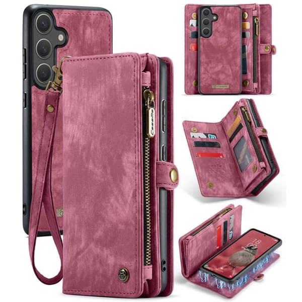 CaseMe mobildeksel 008 8-kort Samsung Galaxy S25 - Rød