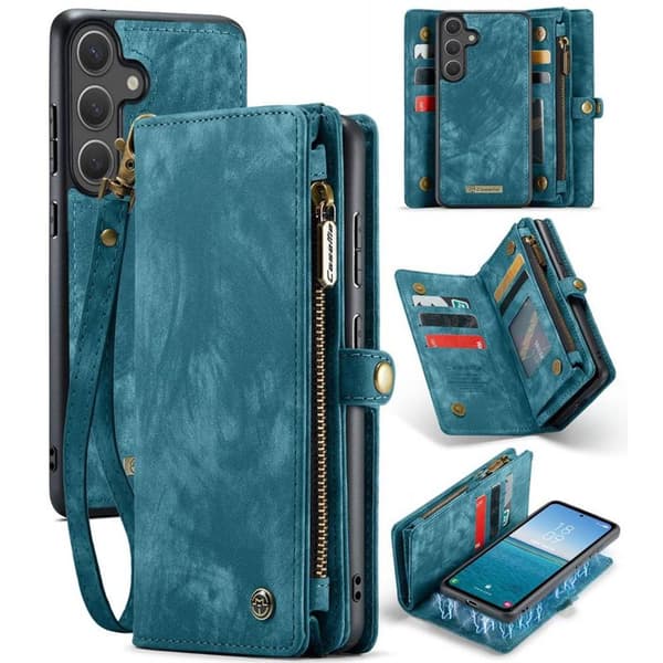 CaseMe puhelimenkotelo 008 8-kortti Samsung Galaxy S25 - Sininen