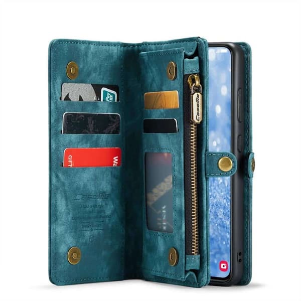 CaseMe puhelimenkotelo 008 8-kortti Samsung Galaxy S25 - Sininen