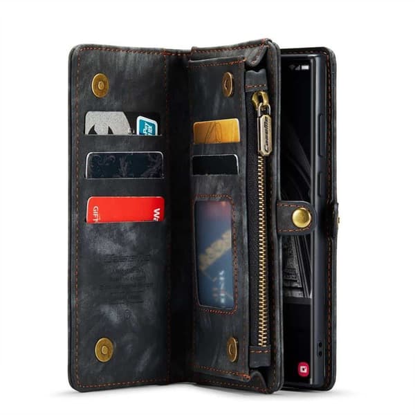 CaseMe mobilfodral 008 8-kort Samsung Galaxy S25 Ultra - Svart/grå