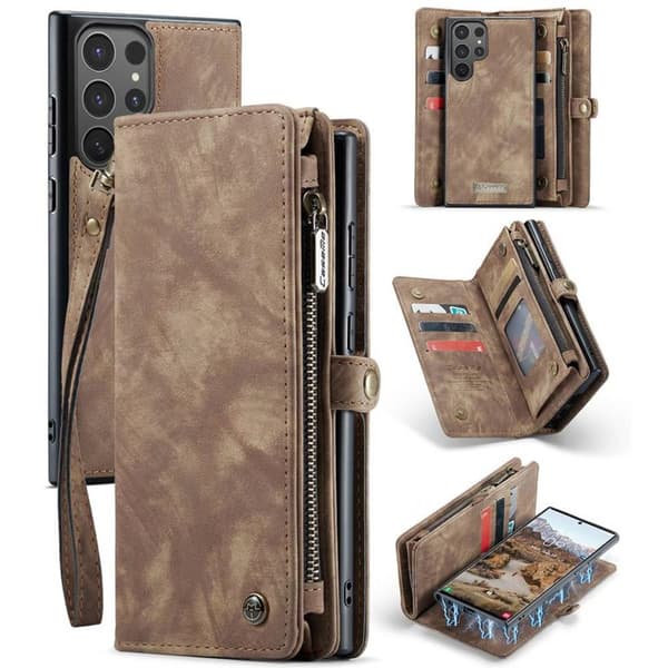 CaseMe puhelimenkotelo 008 8-kortti Samsung Galaxy S25 Ultra - Ruskea