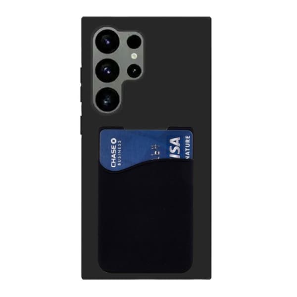 Silikone cover med kortholder Samsung Galaxy S25 Ultra - Sort